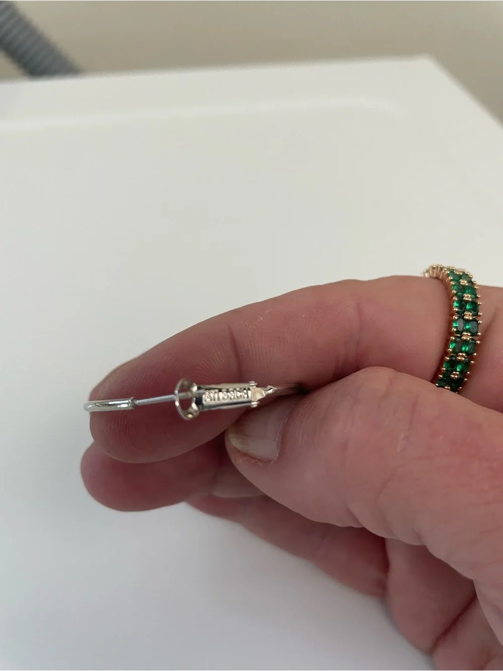 Silver Hoop Earrings with Pavé Crystal Beads - Women Jewelry